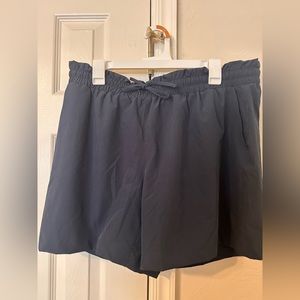 Mondetta Women’s paper bag athletic shorts. Slate blue. Size XL